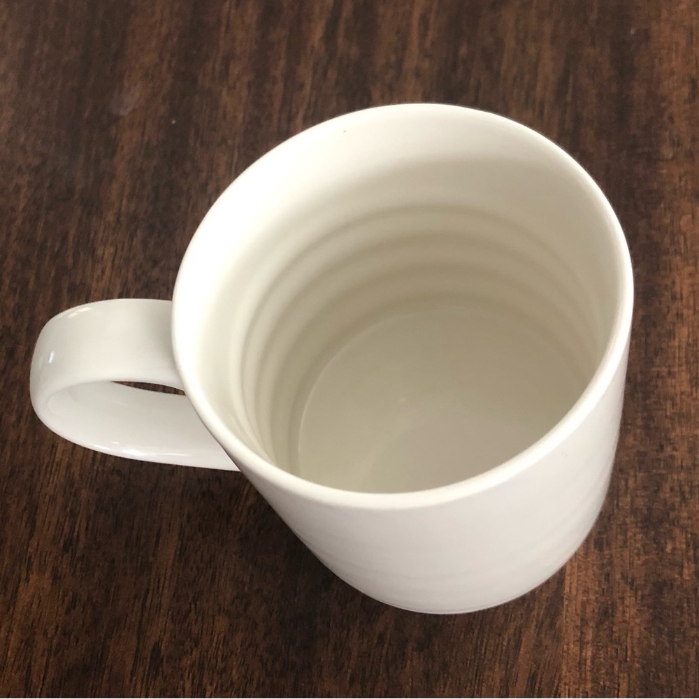 Opal-House stoneware Mug W graphic initial ceramic cream. Size 13Oz - Picture 3 of 4
